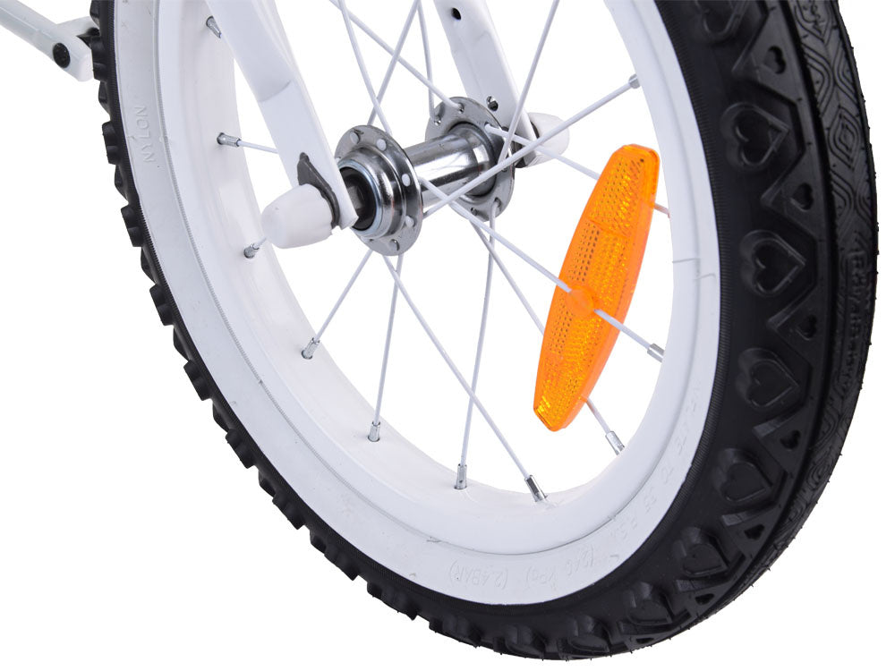 Vaikiškas dviratis 18" su papildomais ratais, žydra, Royal Baby