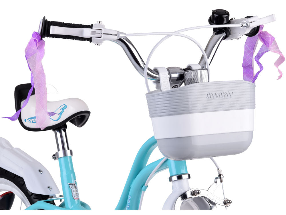 Vaikiškas dviratis 18" su papildomais ratais, žydra, Royal Baby