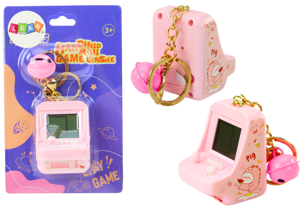 Kišeninis elektroninis žaidimas „Tetris“, rožinis