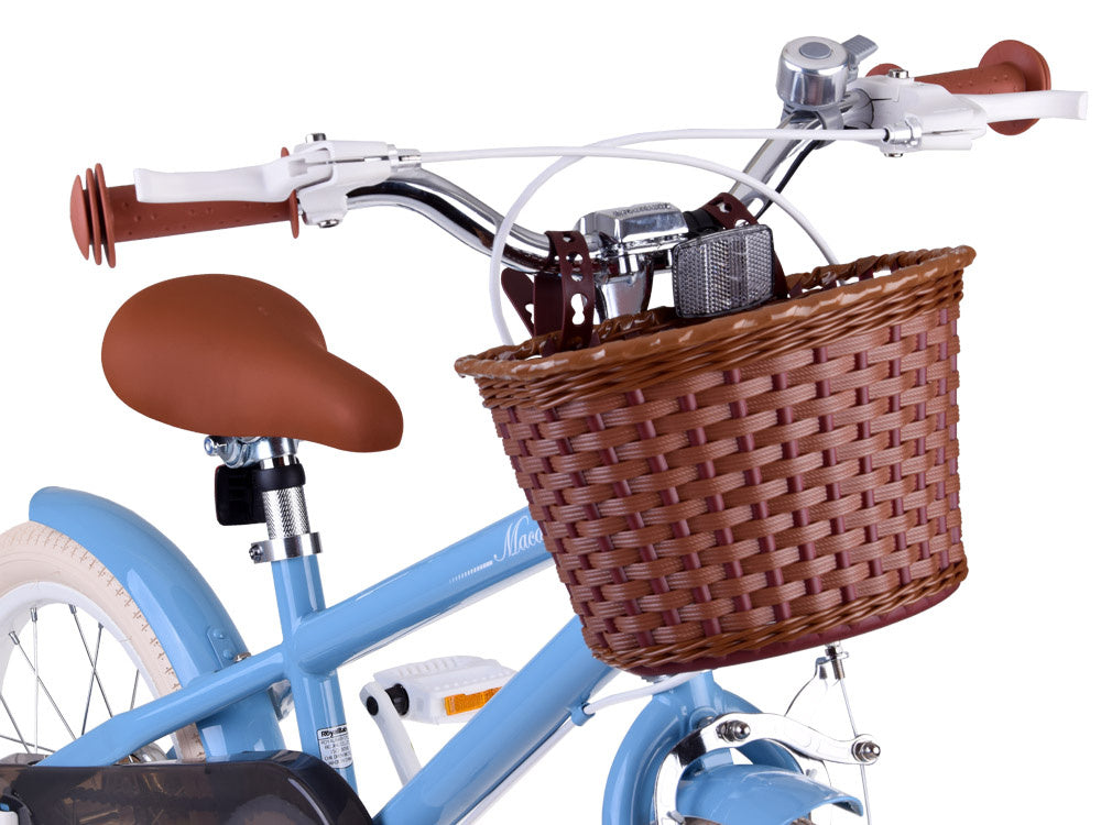 Vaikiškas dviratis 16" MACARON su papildomais ratas, Royal Baby