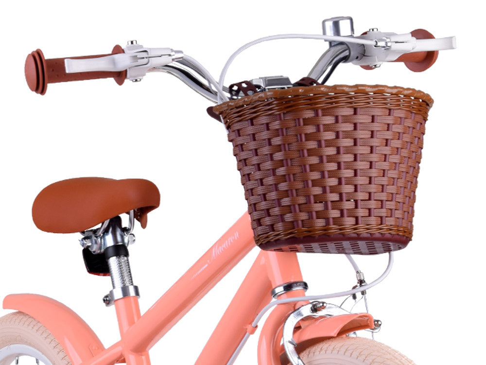 Vaikiškas dviratis 16" MACARON su papildomais ratas, rožinis, Royal Baby