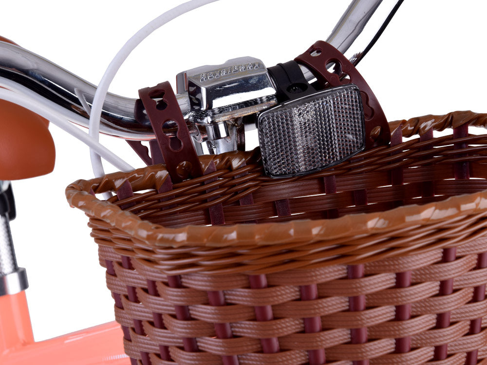 Vaikiškas dviratis 16" MACARON su papildomais ratas, rožinis, Royal Baby