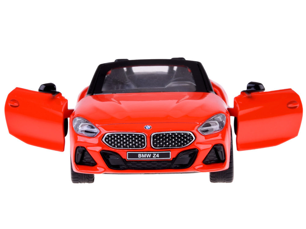 Metalinis automobilio BMW Z4 M40i modelis su šviesos ir garso efektais, raudona