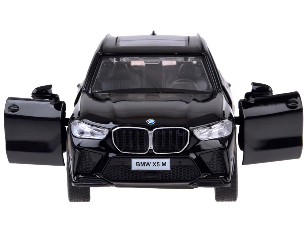 Metalinis automobilio BMW X5M modelis su šviesos ir garso efektais, juodas