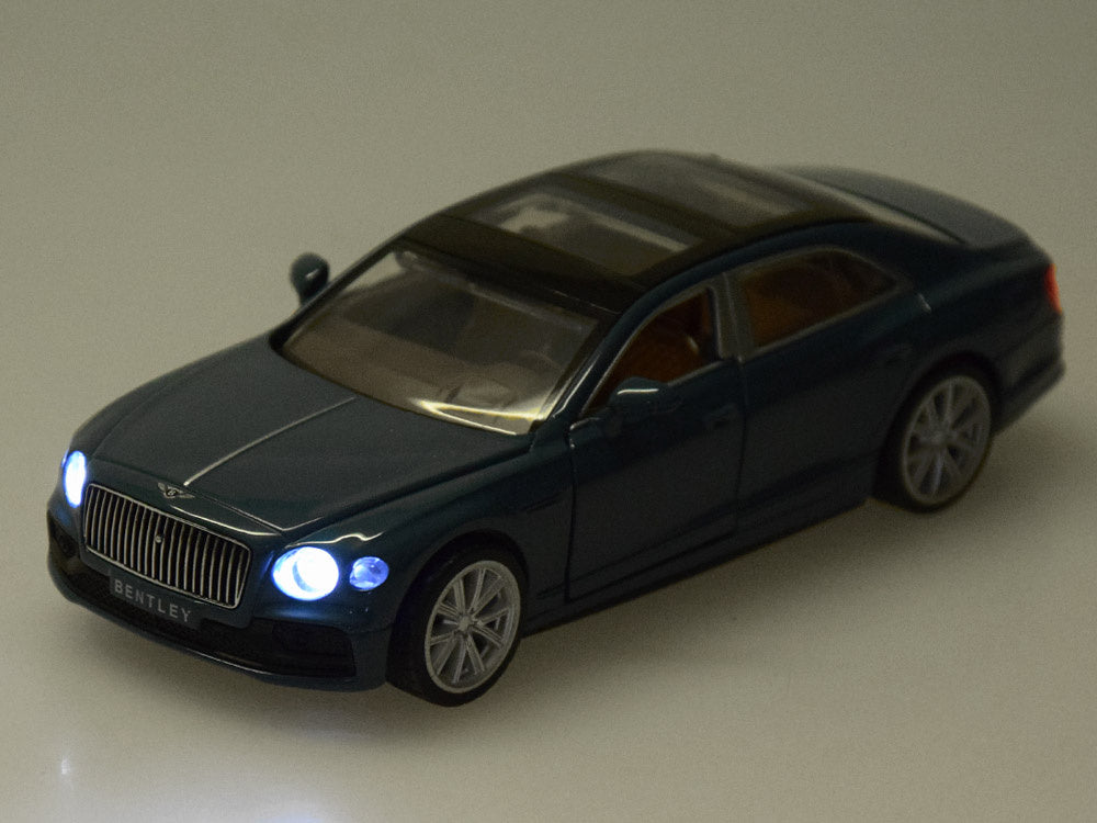 Metalinis automobilio BENTLEY FLYING SPUR HYBRID modelis su šviesos ir garso efektais