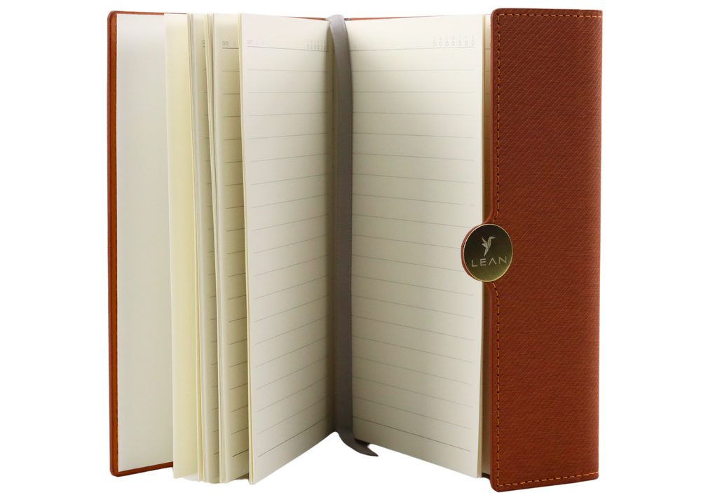 Užrašų knygutė su magnetu A5, ruda