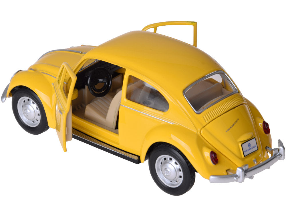 Metalinis automobilio Volkswagen Classical Beetle modelis su šviesos ir garso efektais