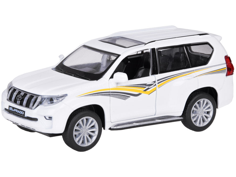 Metalinis automobilio modelis TOYOTA LAND CRUISER PRADO, baltas