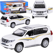 Metalinis automobilio modelis TOYOTA LAND CRUISER PRADO, baltas