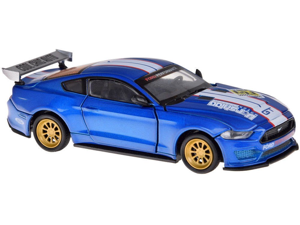 Surenkamas metalinis automobilio Ford Mustang GT rinkinys 1:42, mėlynas