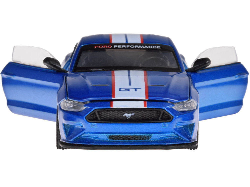 Surenkamas metalinis automobilio Ford Mustang GT rinkinys 1:42, mėlynas
