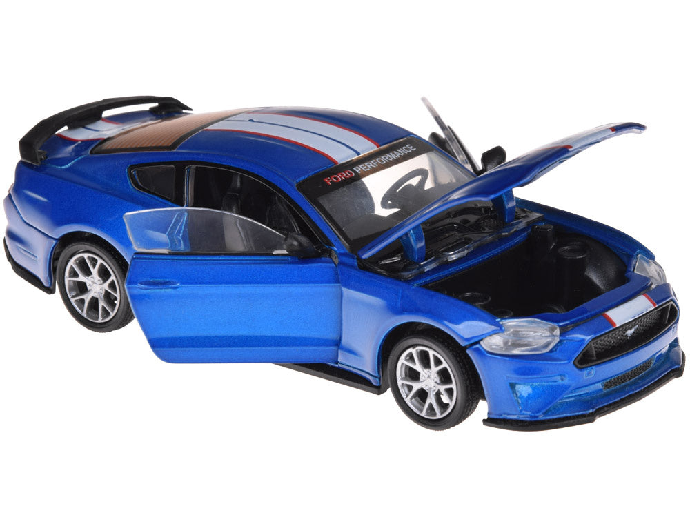 Surenkamas metalinis automobilio Ford Mustang GT rinkinys 1:42, mėlynas