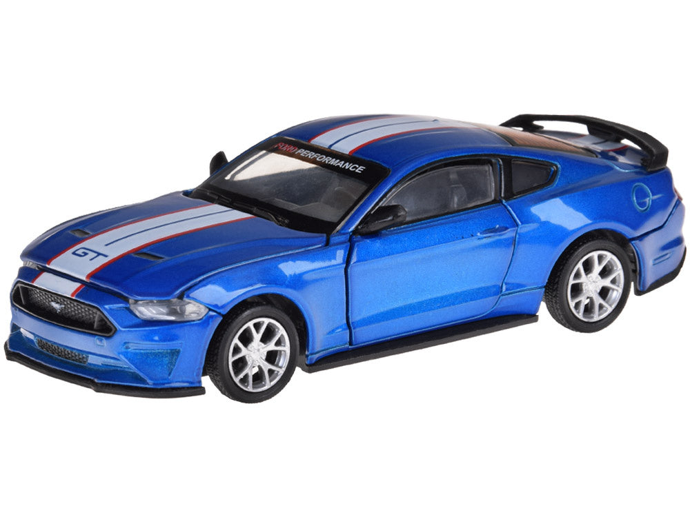 Surenkamas metalinis automobilio Ford Mustang GT rinkinys 1:42, mėlynas