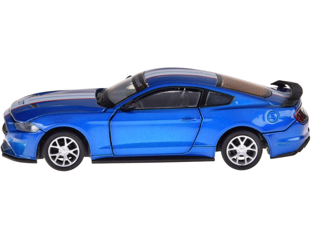 Surenkamas metalinis automobilio Ford Mustang GT rinkinys 1:42, mėlynas