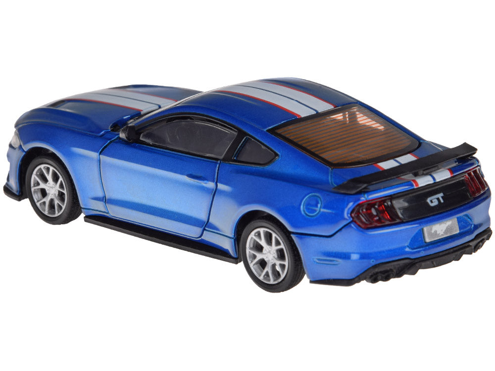 Surenkamas metalinis automobilio Ford Mustang GT rinkinys 1:42, mėlynas