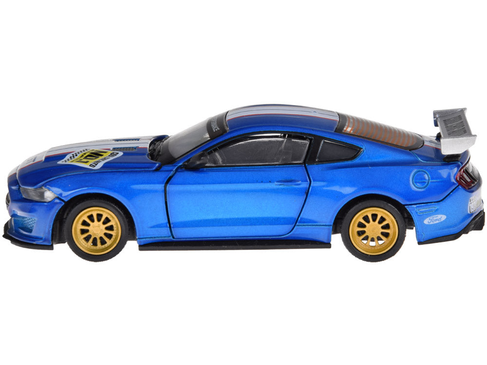 Surenkamas metalinis automobilio Ford Mustang GT rinkinys 1:42, mėlynas