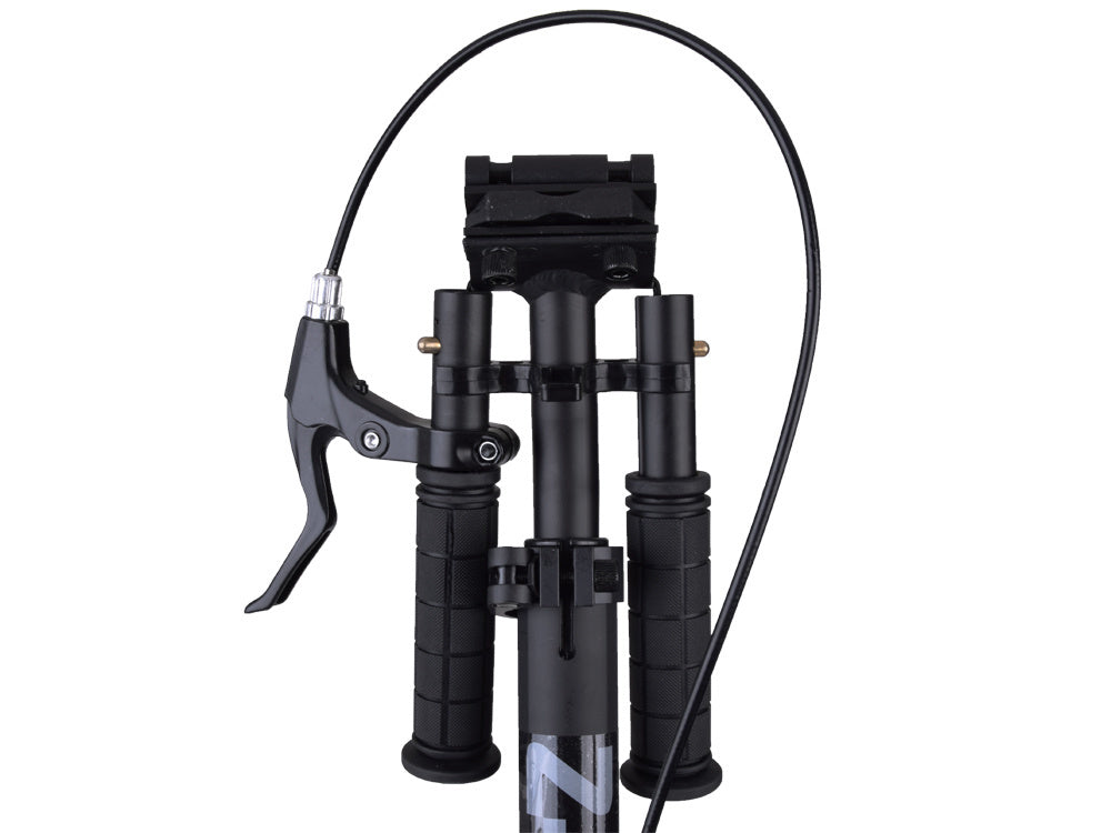 Sulankstomas paspirtukas su rankiniais stabdžiais, juodas