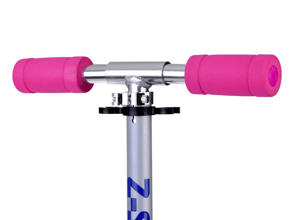 Sulankstomas paspirtukas su šviečiančiais ratais, rožinis