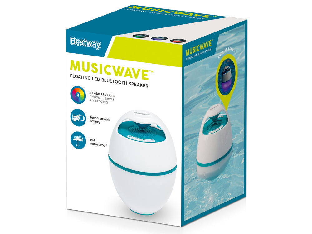 Plaukiojanti baseino kolonėlė „MusicWave“ su "Bluetooth ir LED lemputėmis, Bestway