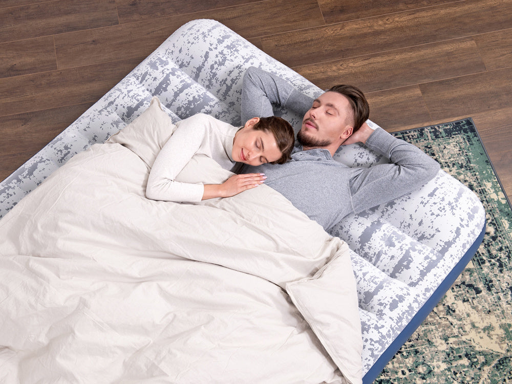 Dvivietis veliūrinis pripučiamas čiužinys 203x152x30cm, Bestway