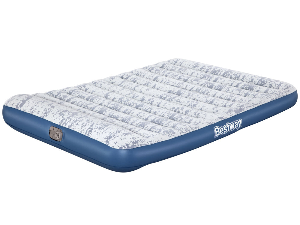 Dvivietis veliūrinis pripučiamas čiužinys 203x152x30cm, Bestway