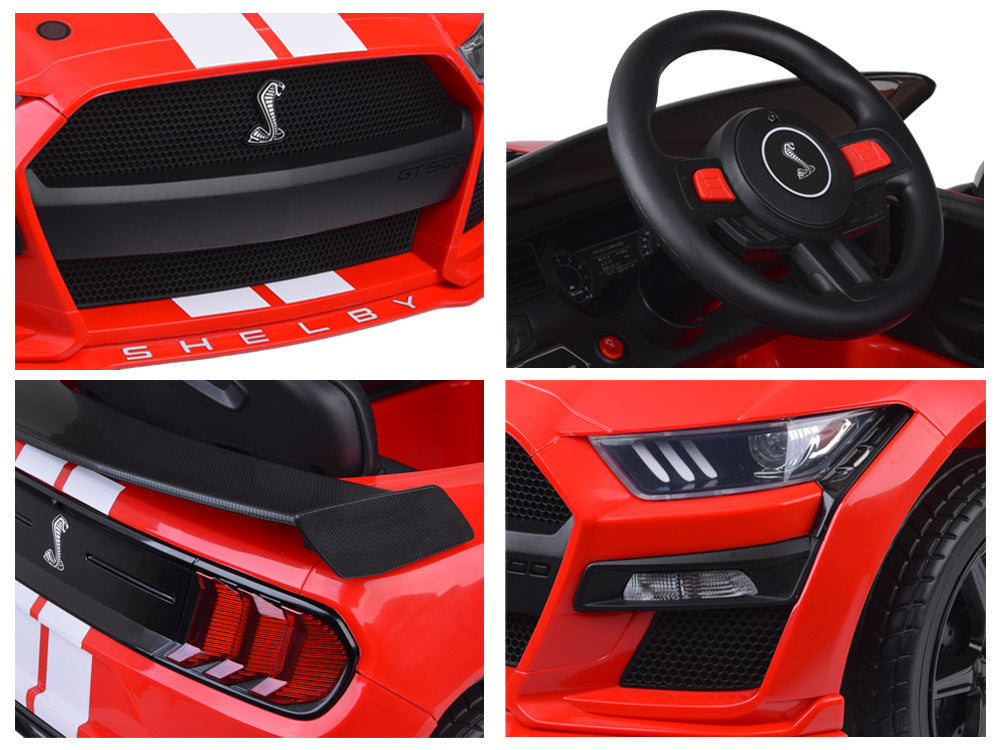 Vienvietis elektromobilis vaikams Ford Mustang Shelby GT500, raudonas