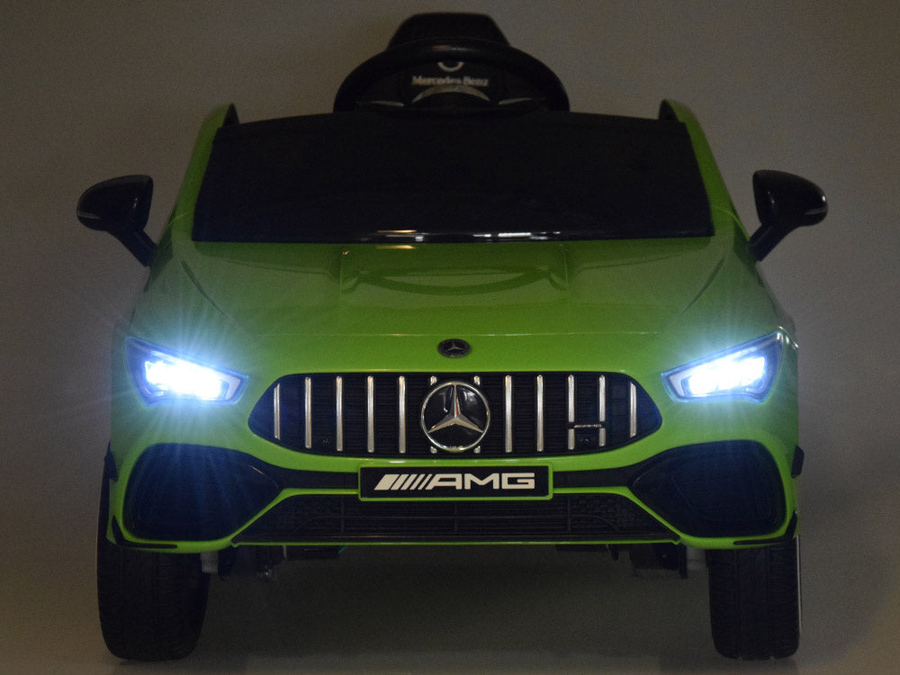 Vienvietis elektromobilis Mercedes AMG CLA 45s, žalias