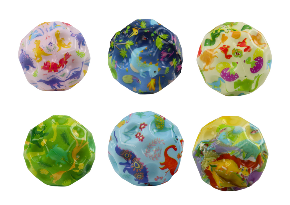 Šokinėjantis mėnulio formos kamuolys 7 cm, su paveiksliukais