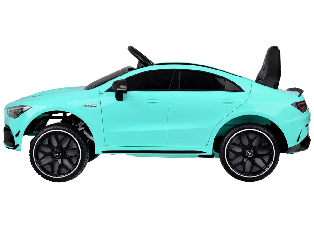 Vienvietis elektromobilis Mercedes AMG CLA 45s, mėlynas