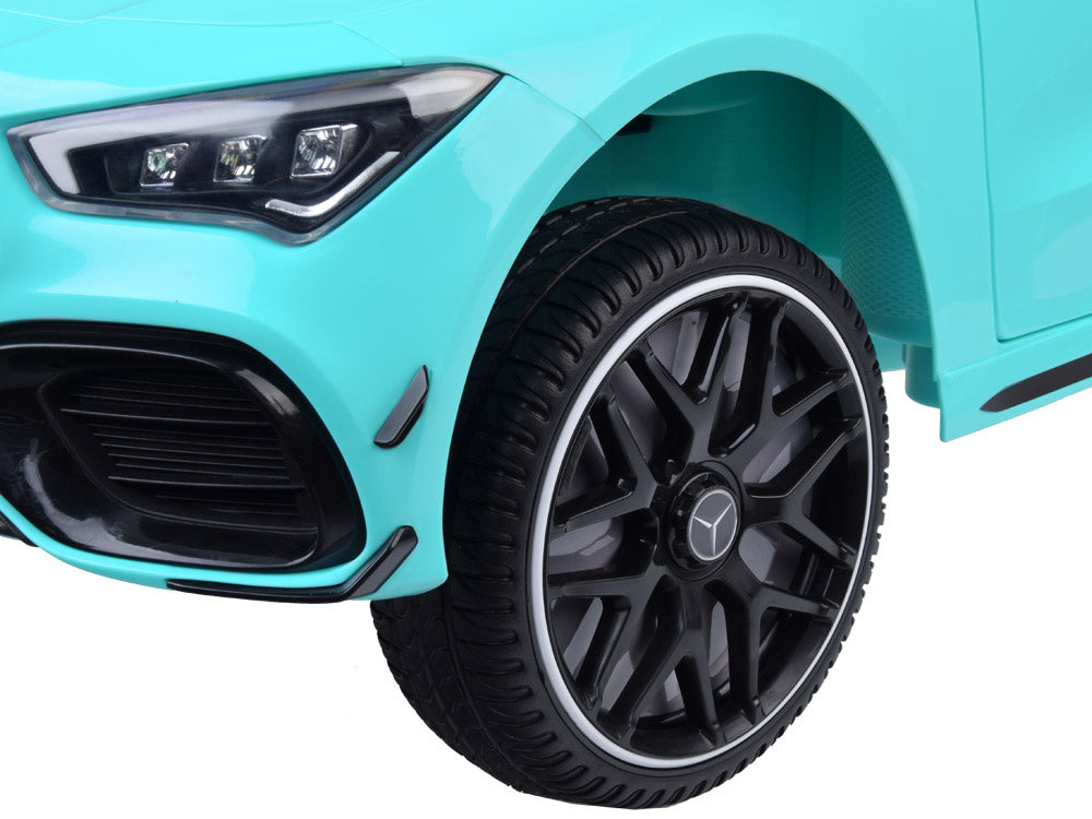 Vienvietis elektromobilis Mercedes AMG CLA 45s, mėlynas