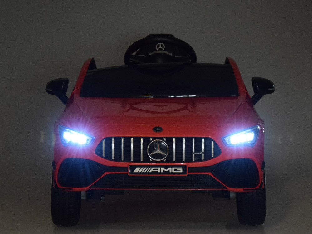 Vienvietis elektromobilis Mercedes AMG CLA 45s, raudonas
