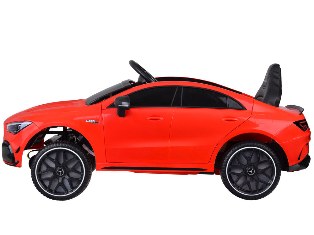 Vienvietis elektromobilis Mercedes AMG CLA 45s, raudonas