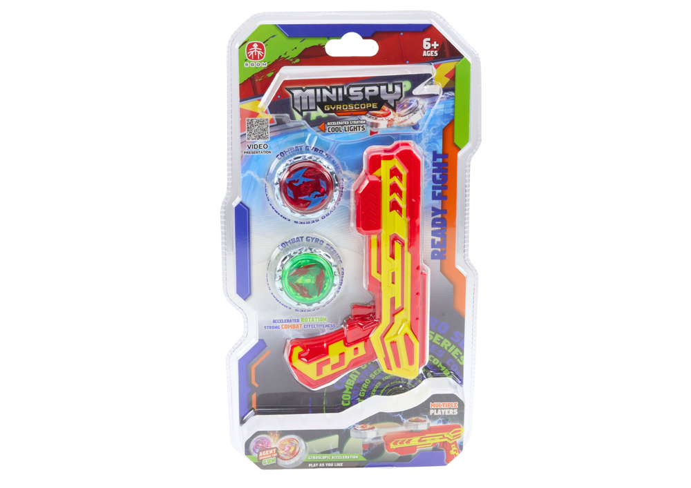 Pistoleto paleidimo rinkinys su 2 diskais, raudonas