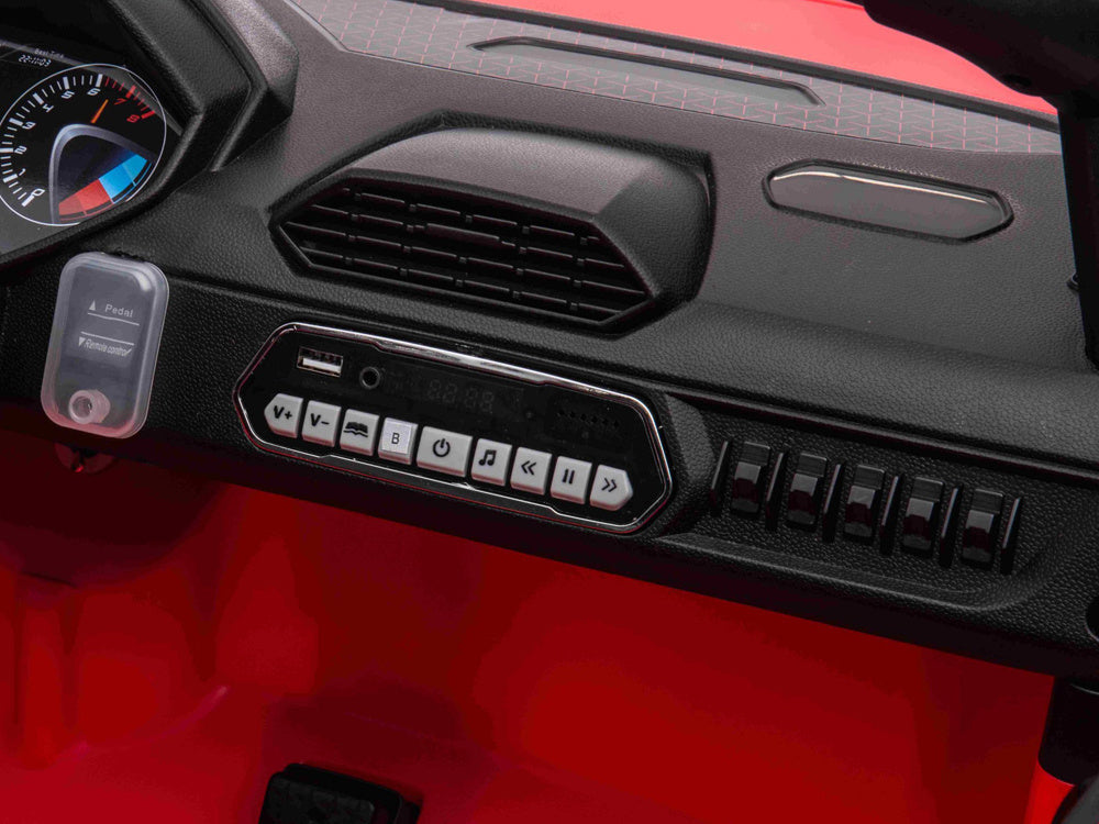 Dvivietis elektrinis bagis vaikams Racing, raudonas