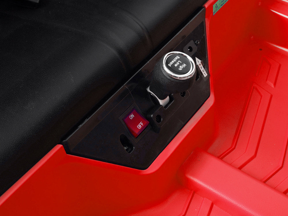 Dvivietis elektrinis bagis vaikams Racing, raudonas