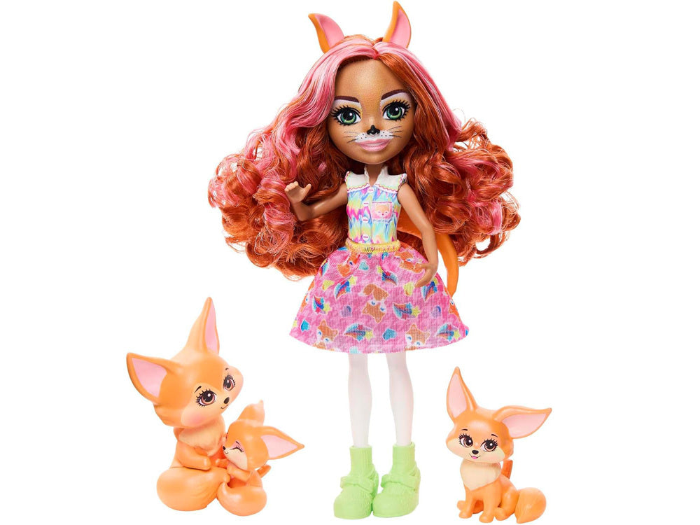 Lėlė „Enchantimals Filigree Fox“ su lapių šeima