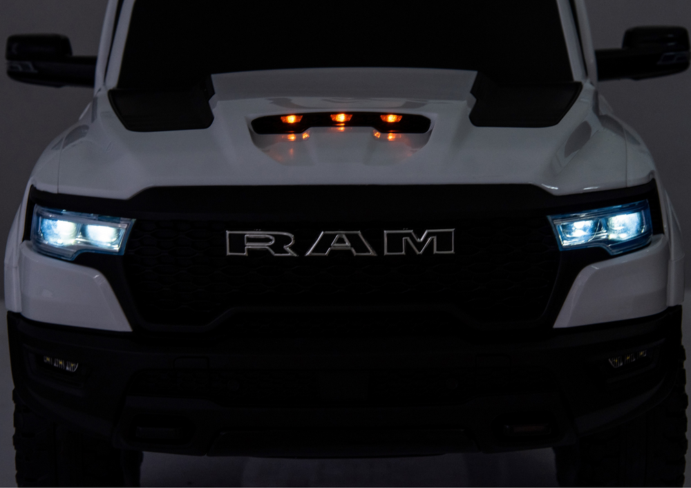 Vienvietis elektrinis džipas vaikams ZB618 Dodge Ram, baltas