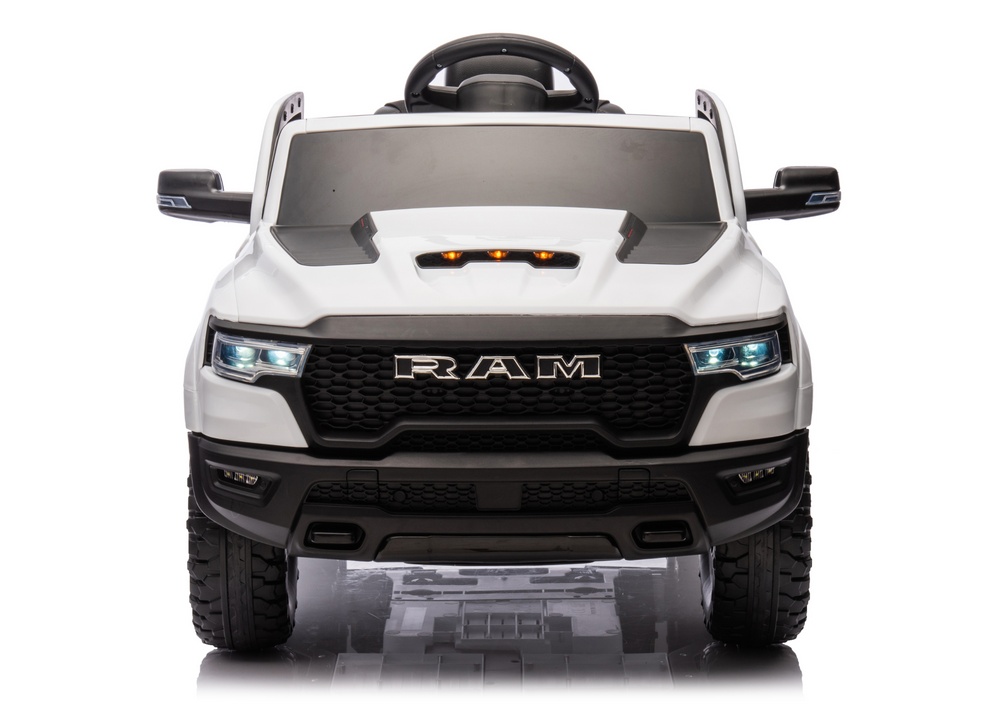 Vienvietis elektrinis džipas vaikams ZB618 Dodge Ram, baltas