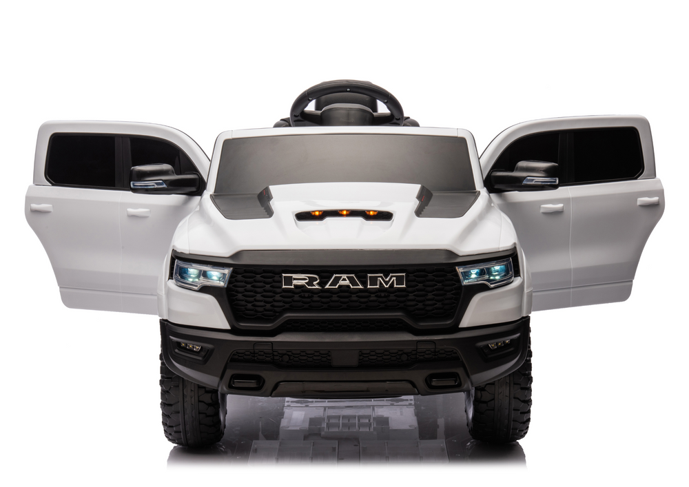 Vienvietis elektrinis džipas vaikams ZB618 Dodge Ram, baltas