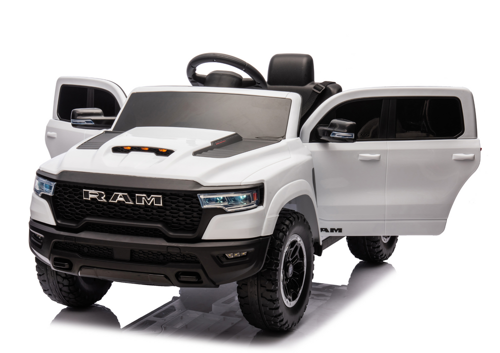 Vienvietis elektrinis džipas vaikams ZB618 Dodge Ram, baltas