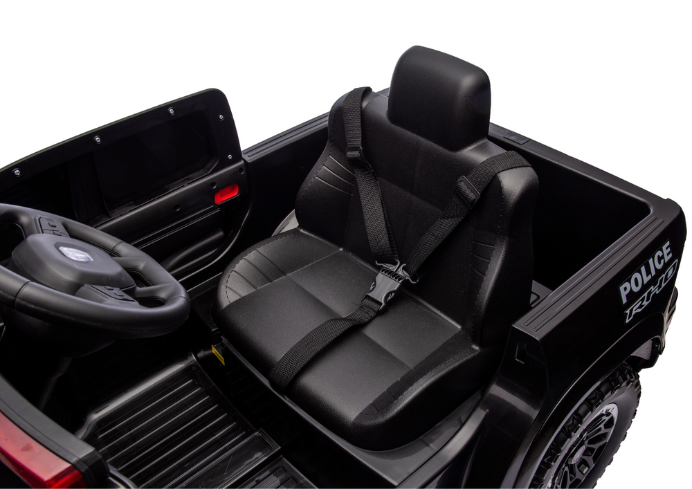 Vienvietis elektrinis policijos džipas vaikams ZB618 Dodge Ram, juodas