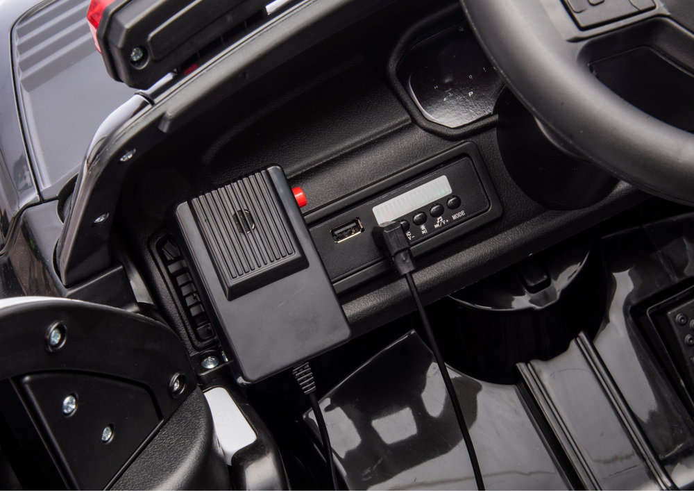 Vienvietis elektrinis policijos džipas vaikams ZB618 Dodge Ram, juodas