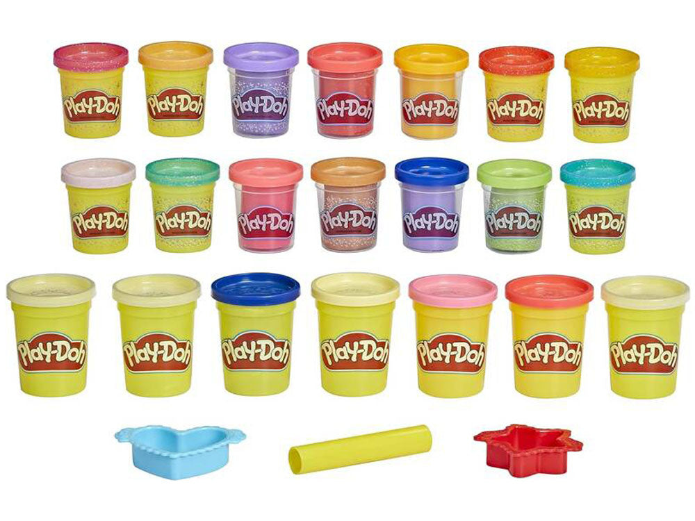 Blizgaus plastilino rinkinys „Hasbro Play-Doh“ 21 vnt.