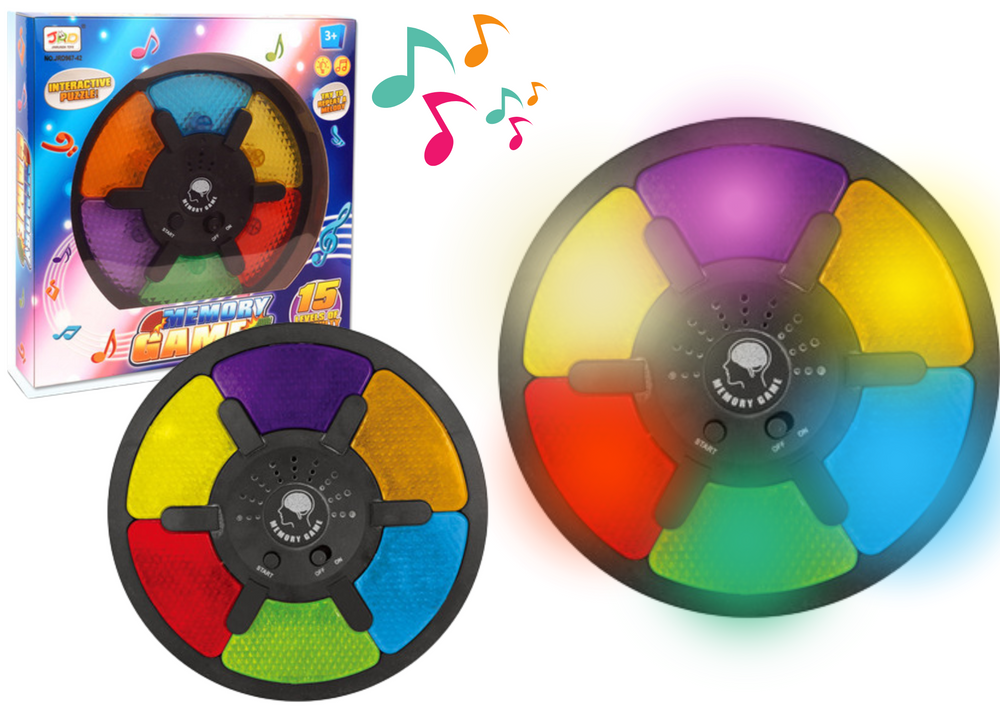 Interaktyvus atminties žaidimas su šviesomis ir garsais