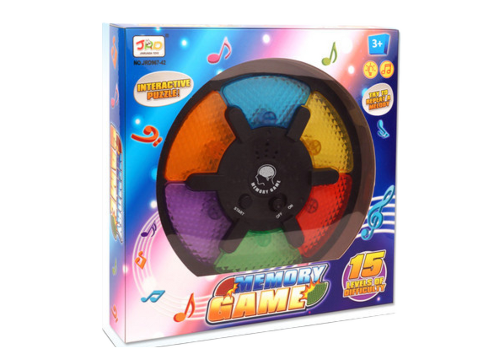 Interaktyvus atminties žaidimas su šviesomis ir garsais