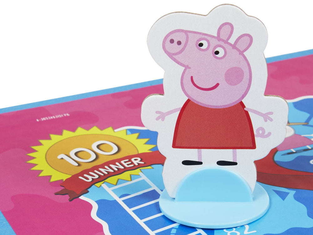 Stalo žaidimas „Kopėčios ir gyvatės“ „Peppa Pig“  tematika
