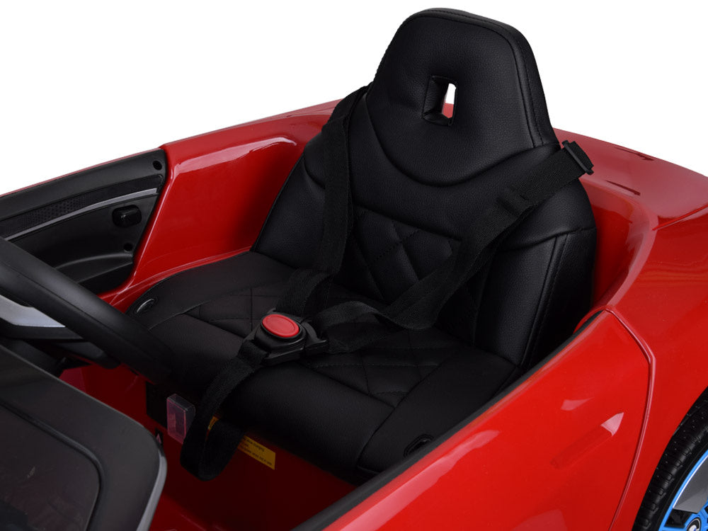 Vienvietis elektromobilis vaikams BMW i4, raudonas
