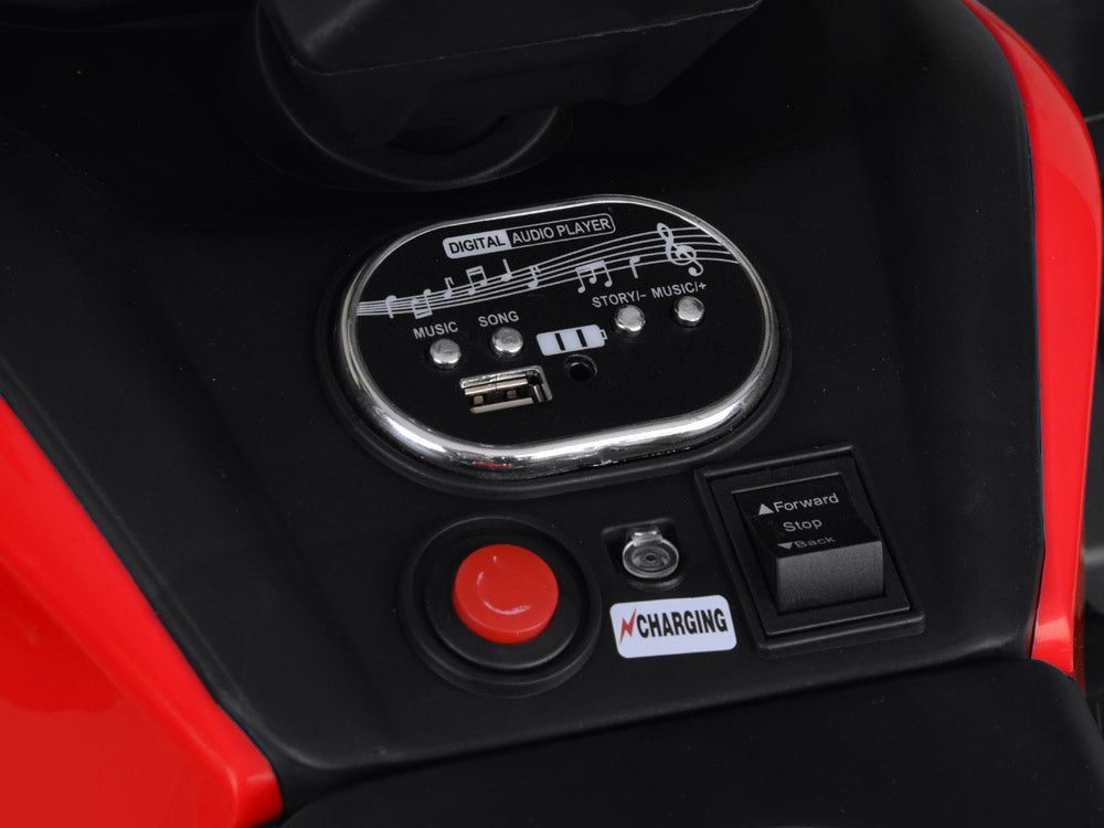 Vienvietis elektinis keturratis vaikams 4x4, raudonas