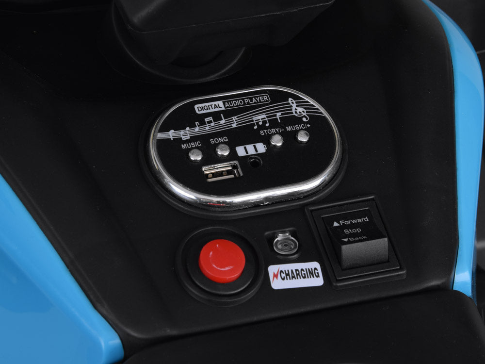 Vienvietis elektinis keturratis vaikams 4x4, mėlynas