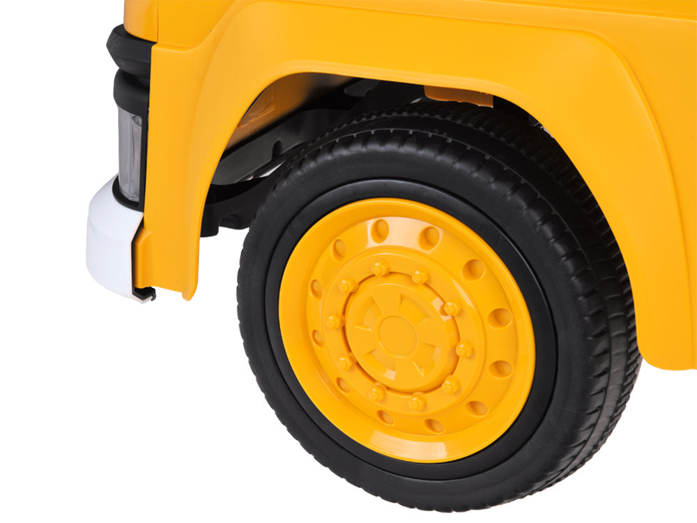 Vienvietis elektrinis statybinis sunkvežimis vaikams LARGE Crane, geltonas